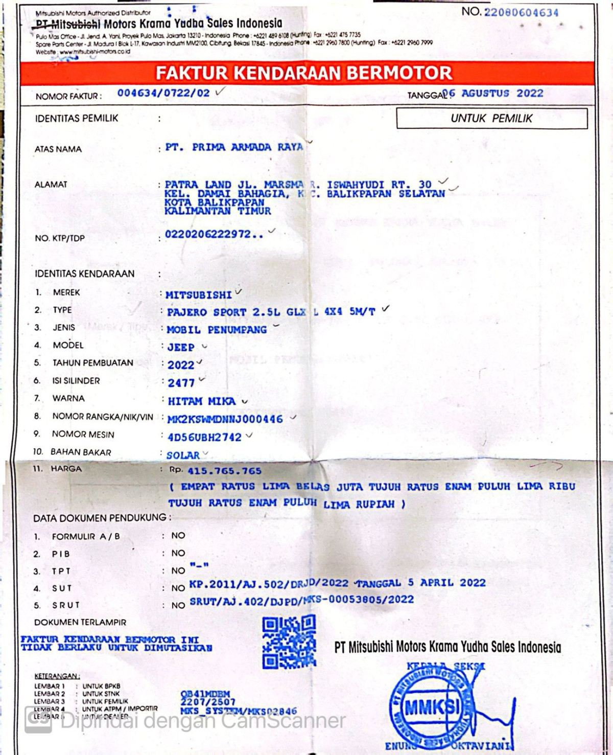 MITSUBISHI PAJERO SPORT 2.5L GLX (4X4)