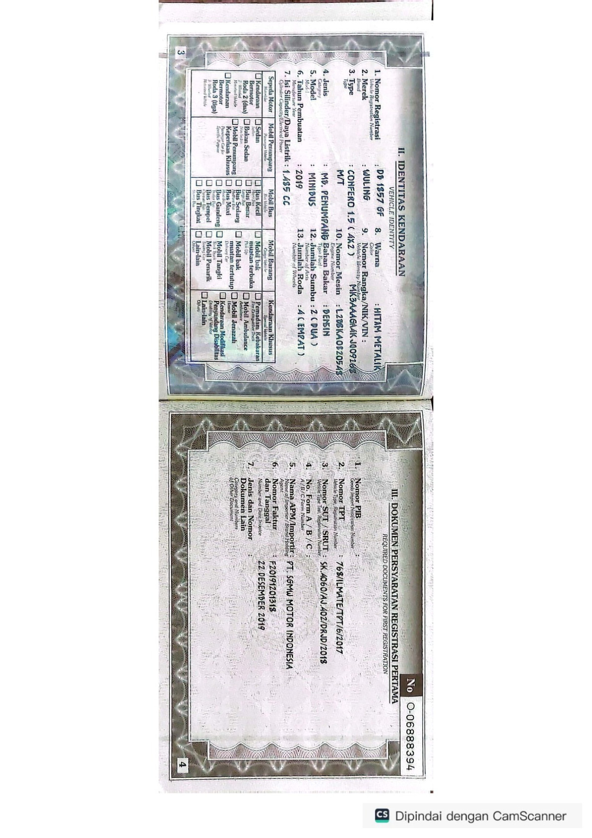 WULING CONFERO 1.5 (4X2)