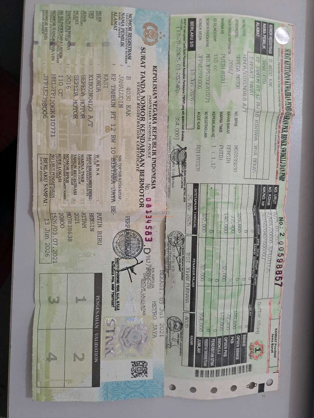 HONDA BEAT CBS FI CW