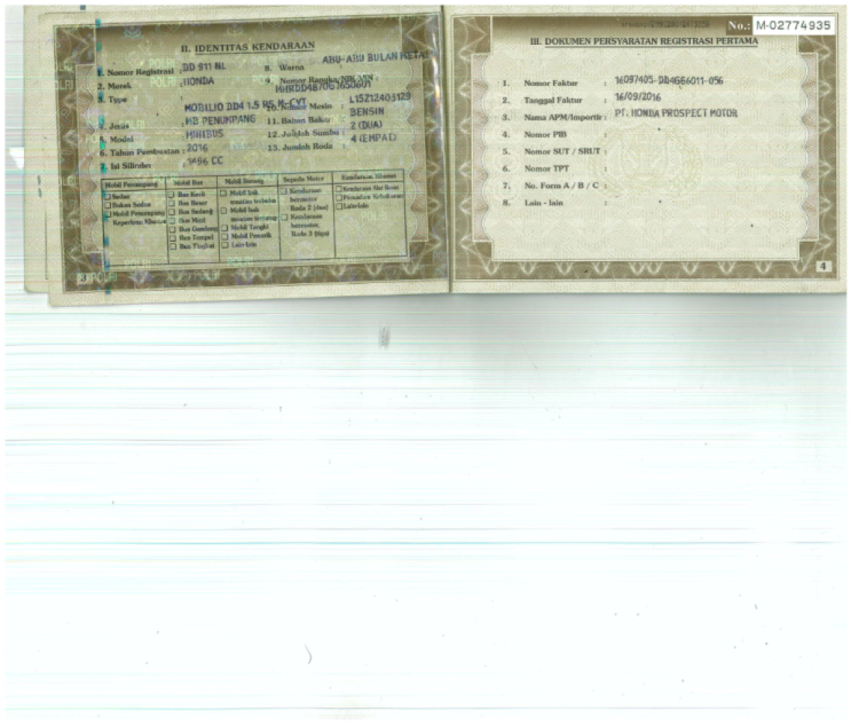 HONDA  MOBILIO  DD4 1.5 RS