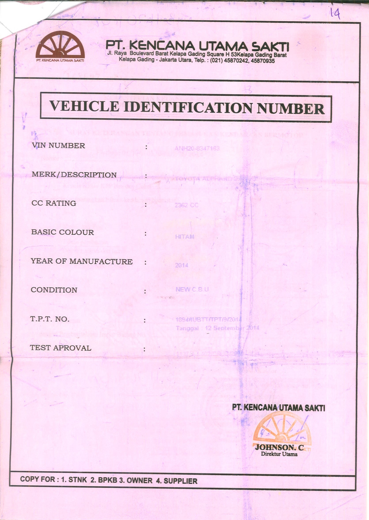 TOYOTA ALPHARD 2.4 X