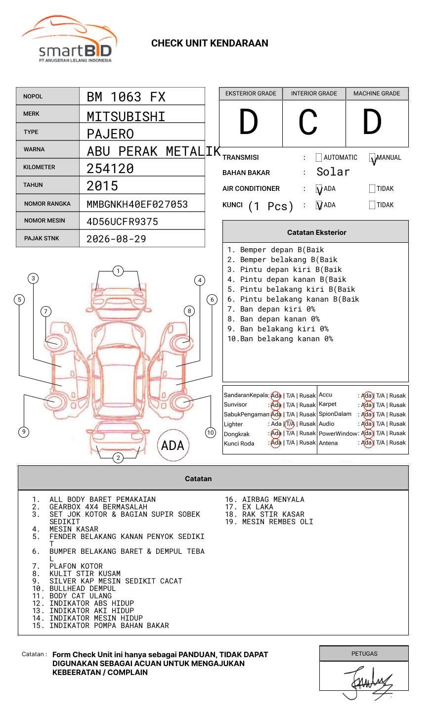 MITSUBISHI PAJERO SPORT 2.5 E GLX (4X4)