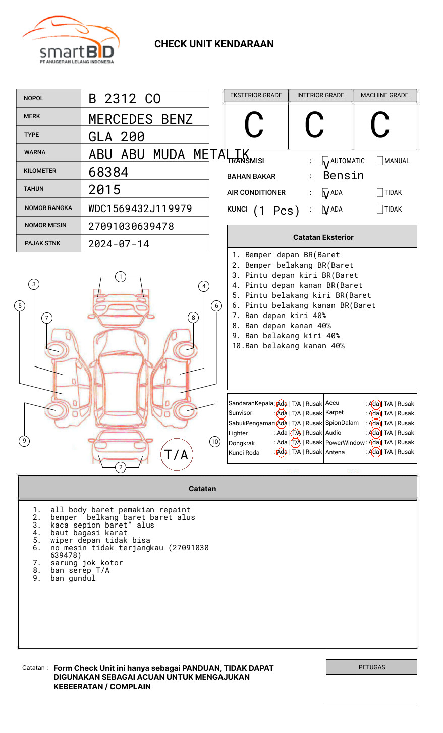 MERCEDES BENZ GLA 200 GA