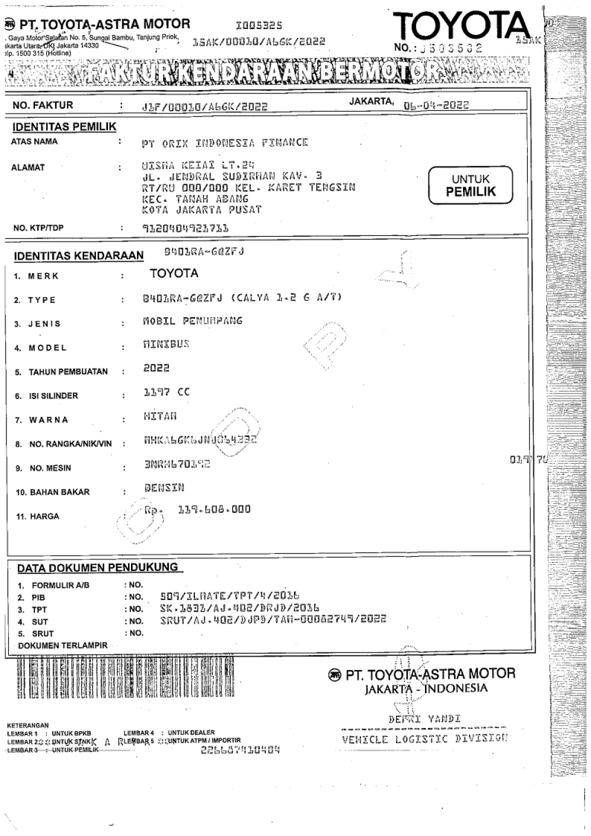 TOYOTA CALYA 1.2 G A/T