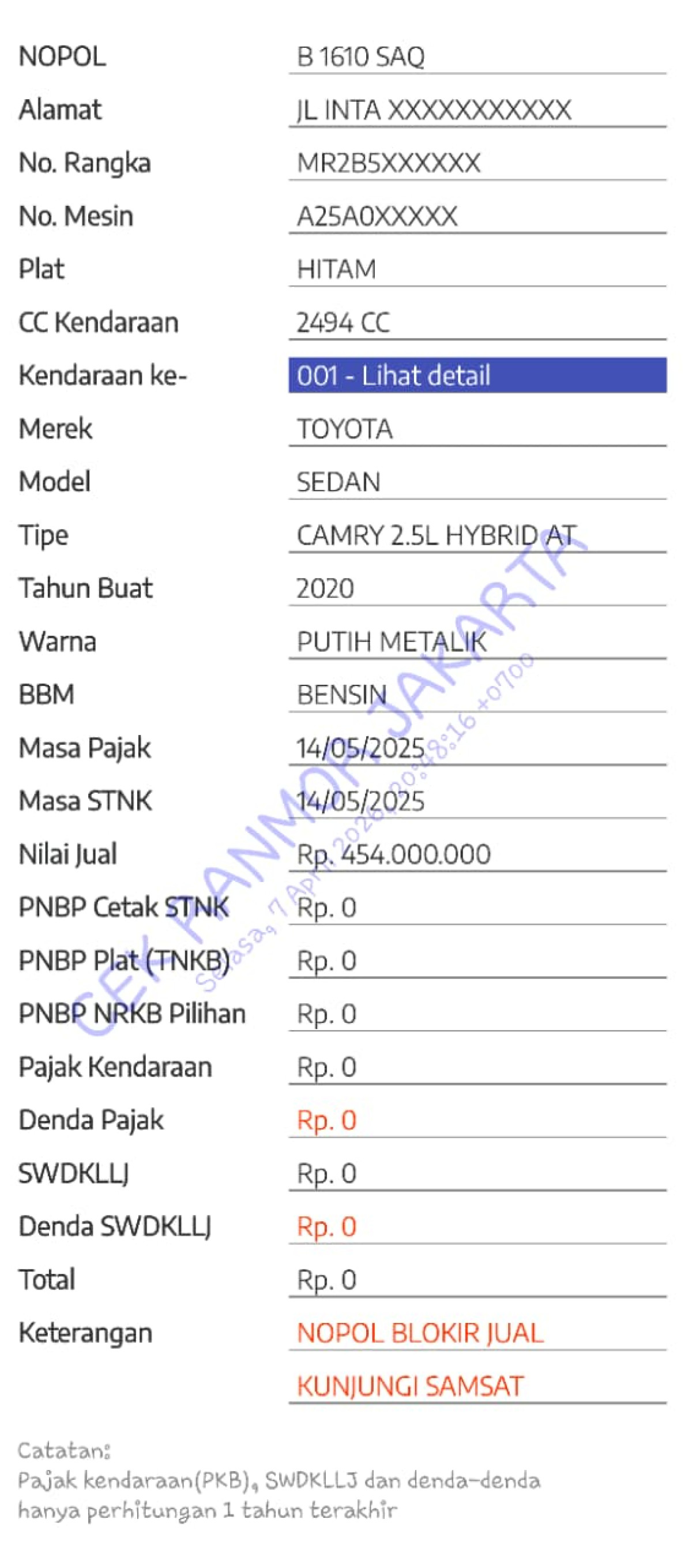 TOYOTA CAMRY 2.5L HYBRID