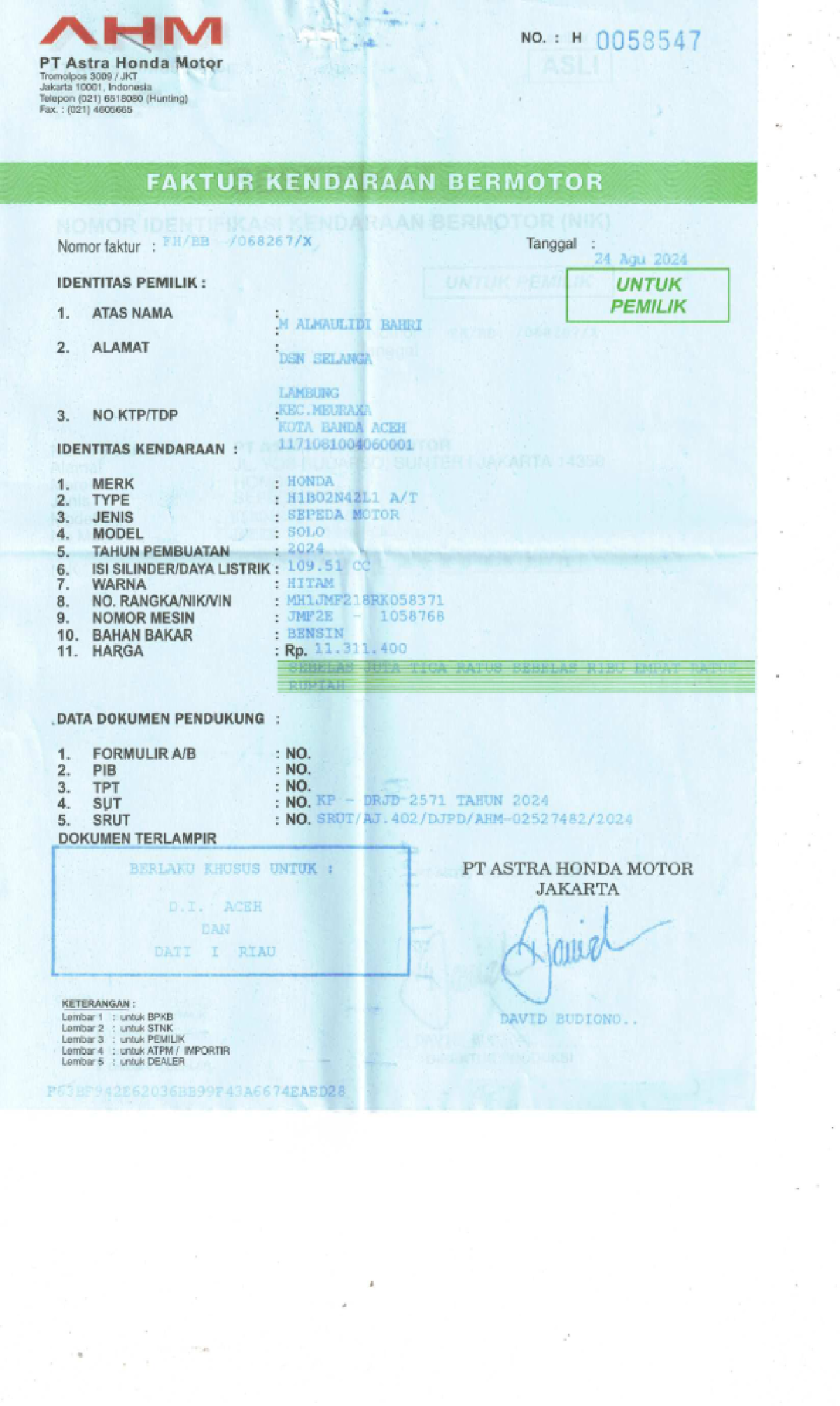 HONDA BEAT DLX SMART KEY