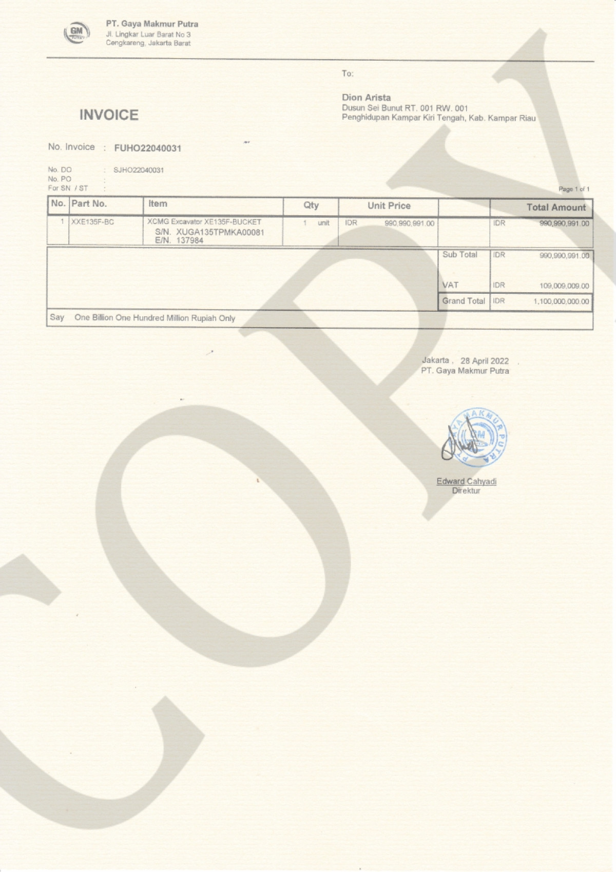 XCMG XCMG EXCAVATOR XE135F