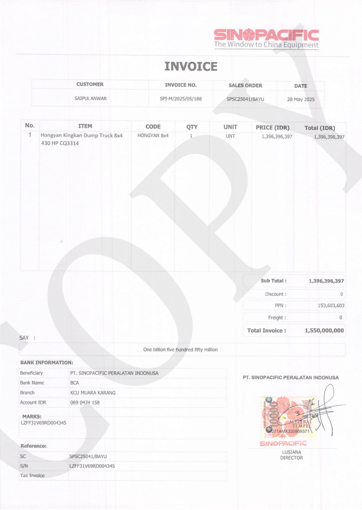 HONGYAN KINGKAN DUMP TRUCK