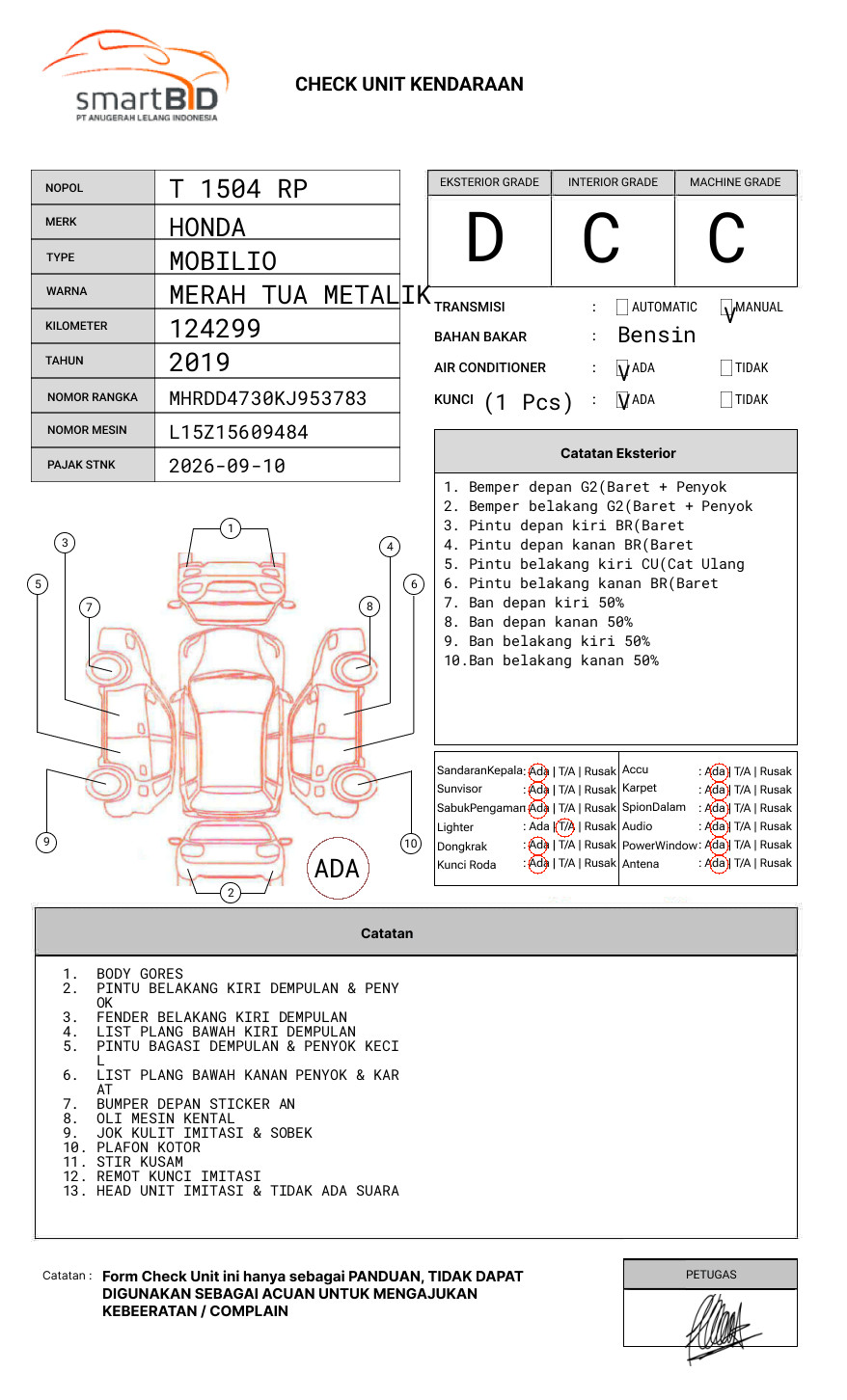 HONDA MOBILIO DD4 1.5 S