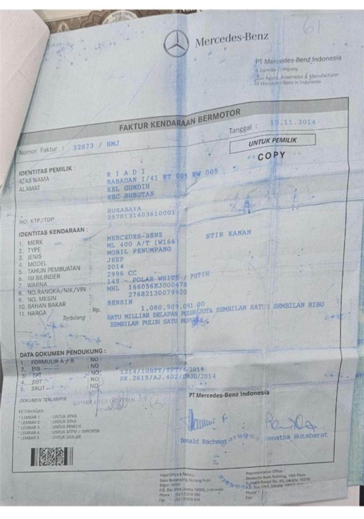 MERCEDES BENZ ML 400