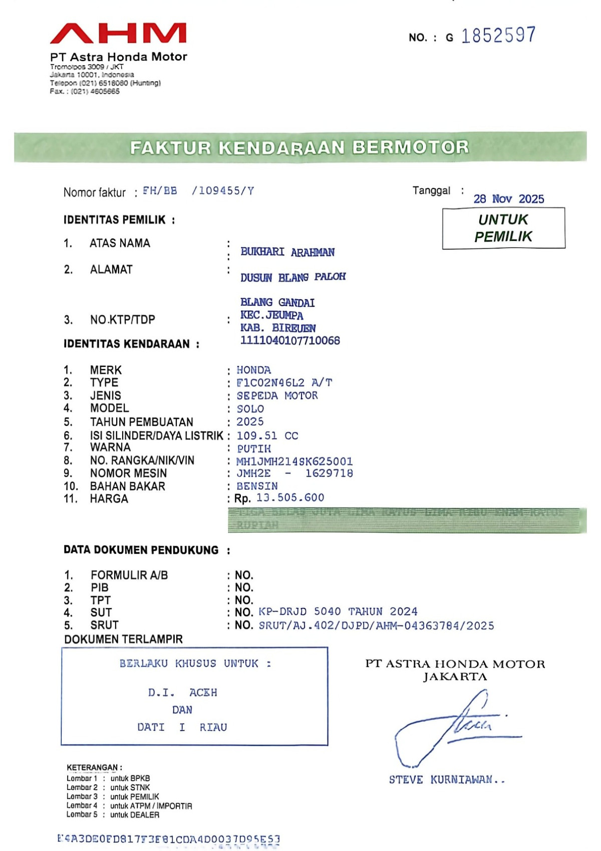 HONDA SCOOPY PRESTIGE