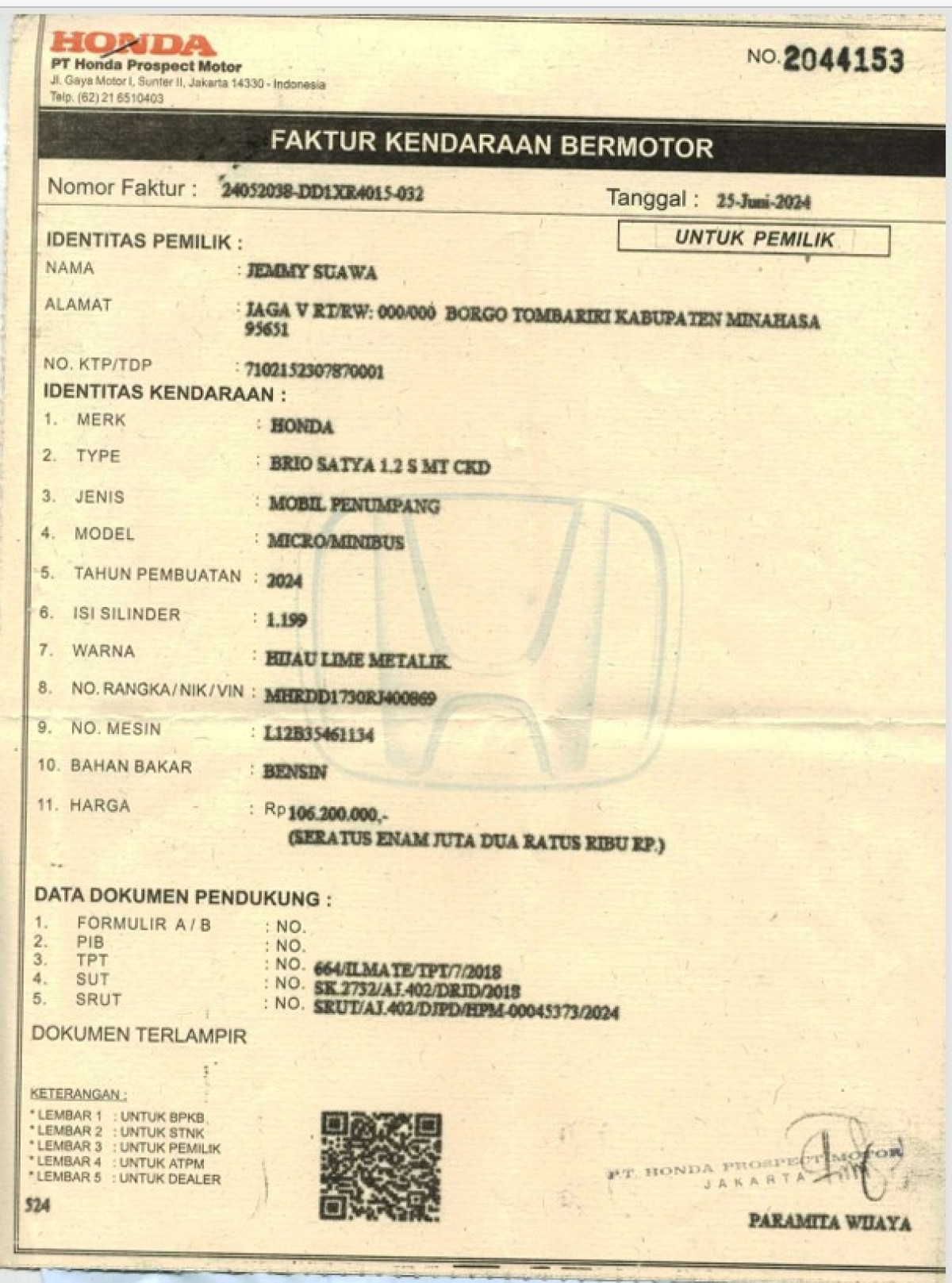 HONDA  BRIO  SATYA 1.2 S