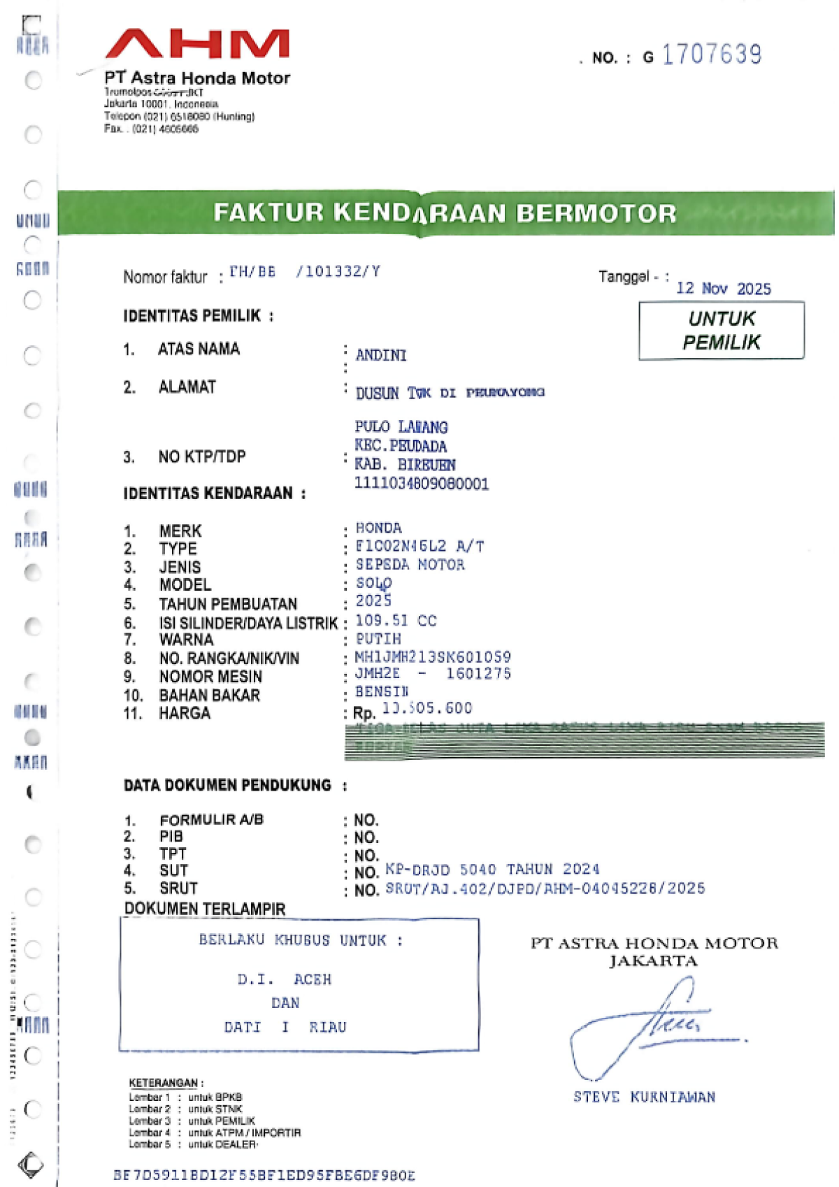 HONDA SCOOPY PRESTIGE