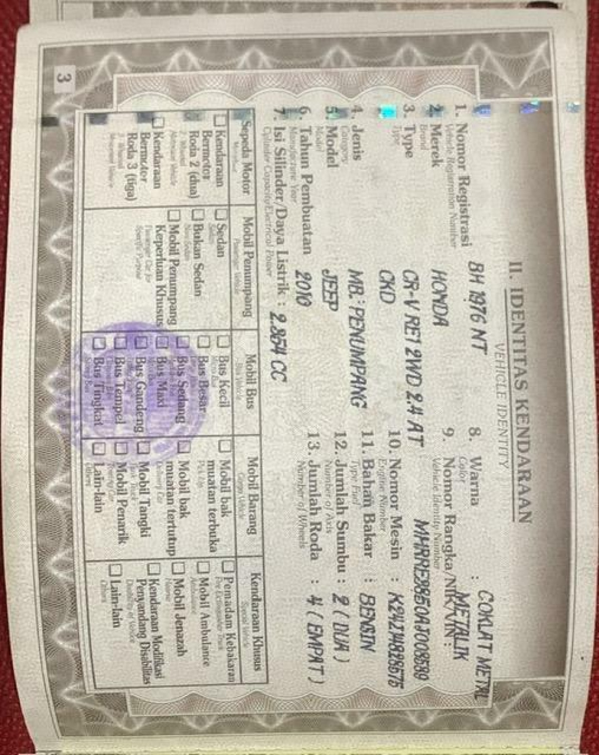 HONDA CR-V RE1 2WD 2.4 A/T