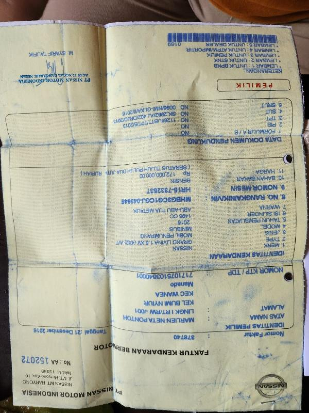 NISSAN GRAND LIVINA XV