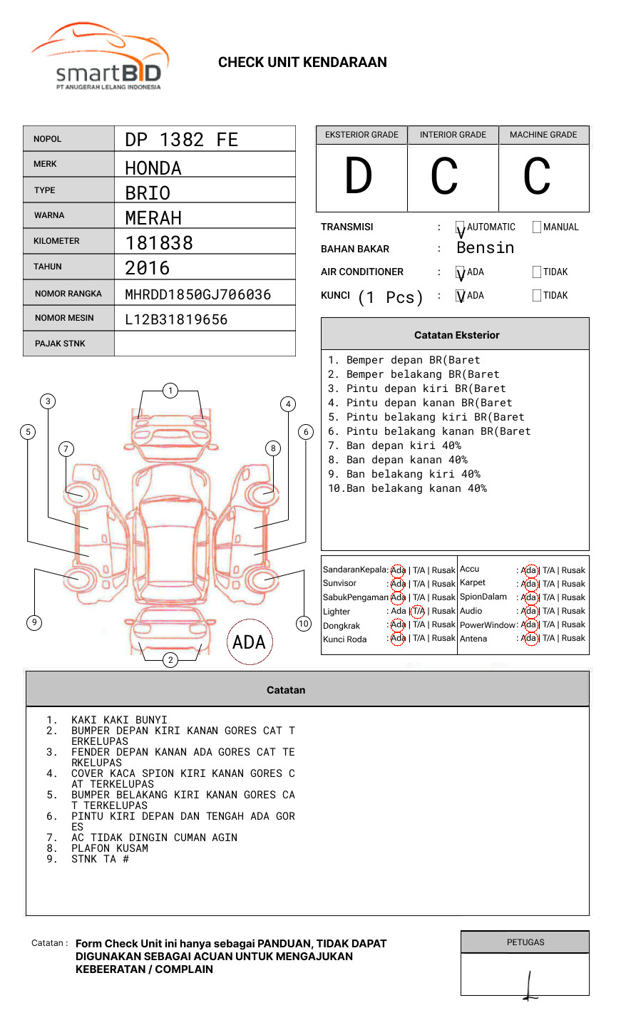 HONDA BRIO SATYA 1.2 E