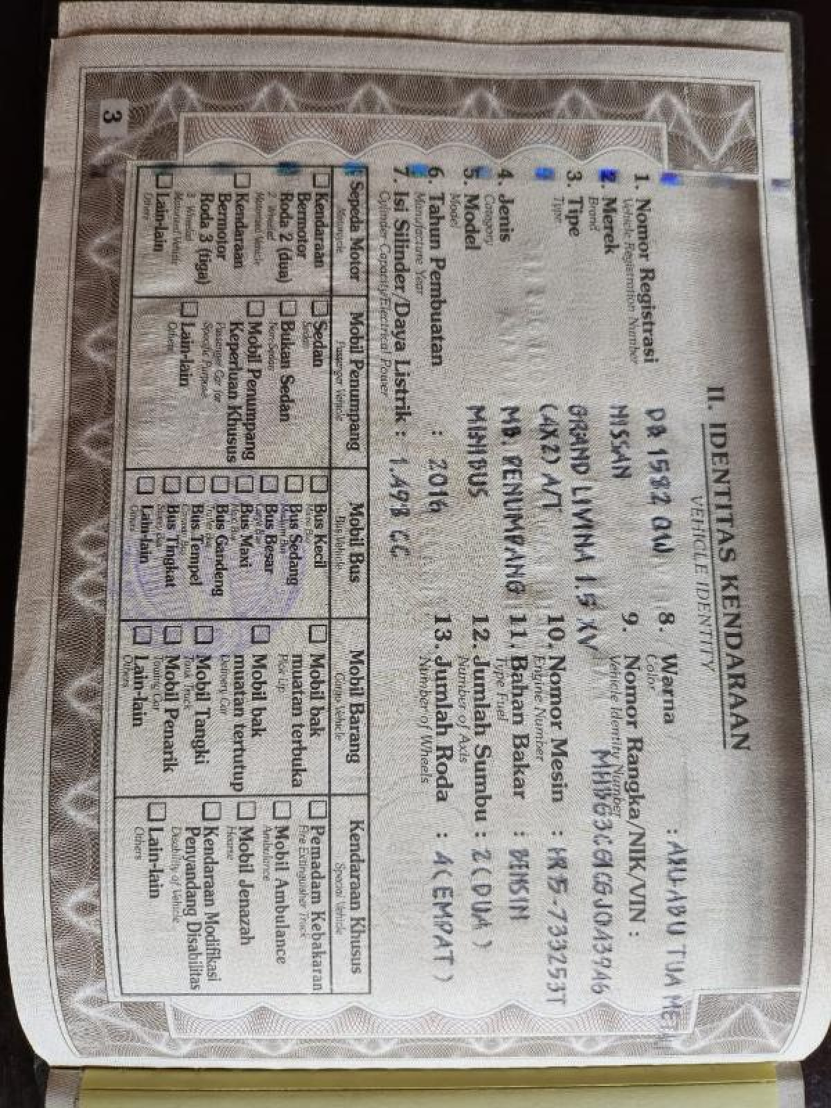 NISSAN GRAND LIVINA XV