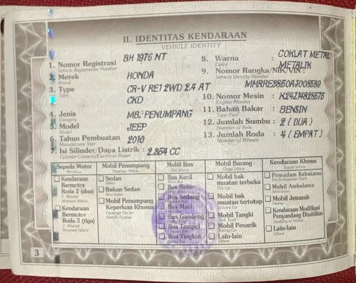 HONDA CR-V RE1 2WD 2.4 A/T