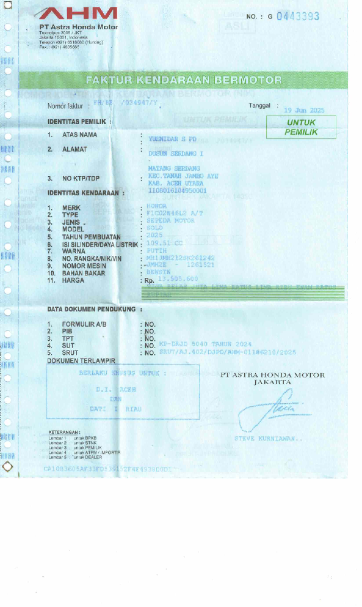 HONDA SCOOPY PRESTIGE