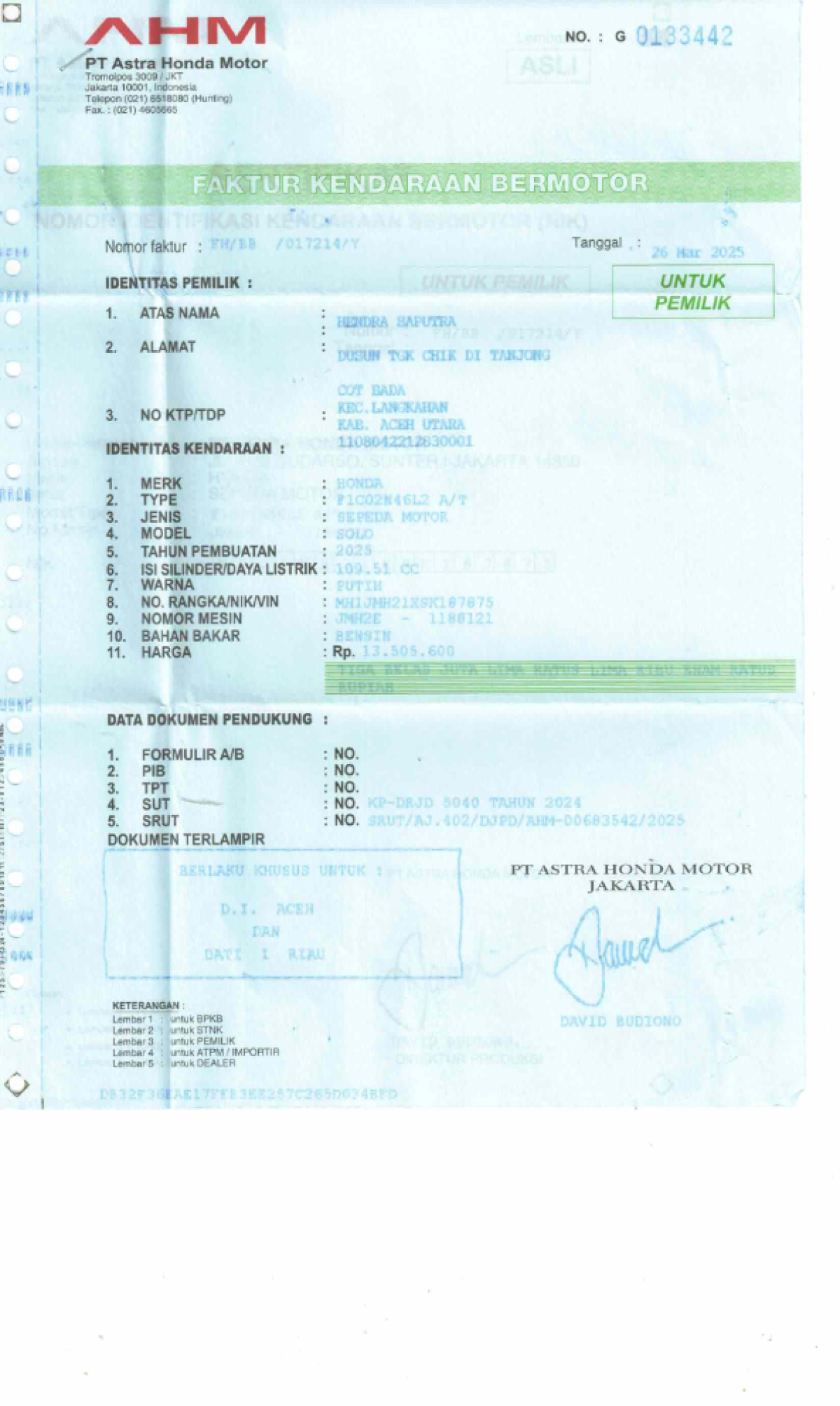 HONDA SCOOPY PRESTIGE