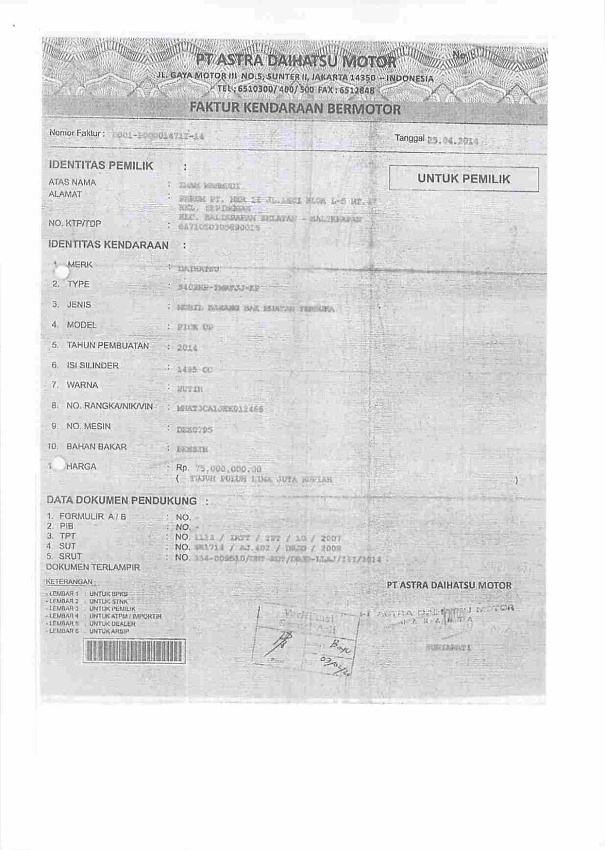 DAIHATSU GRAN MAX PICK-UP 1.5