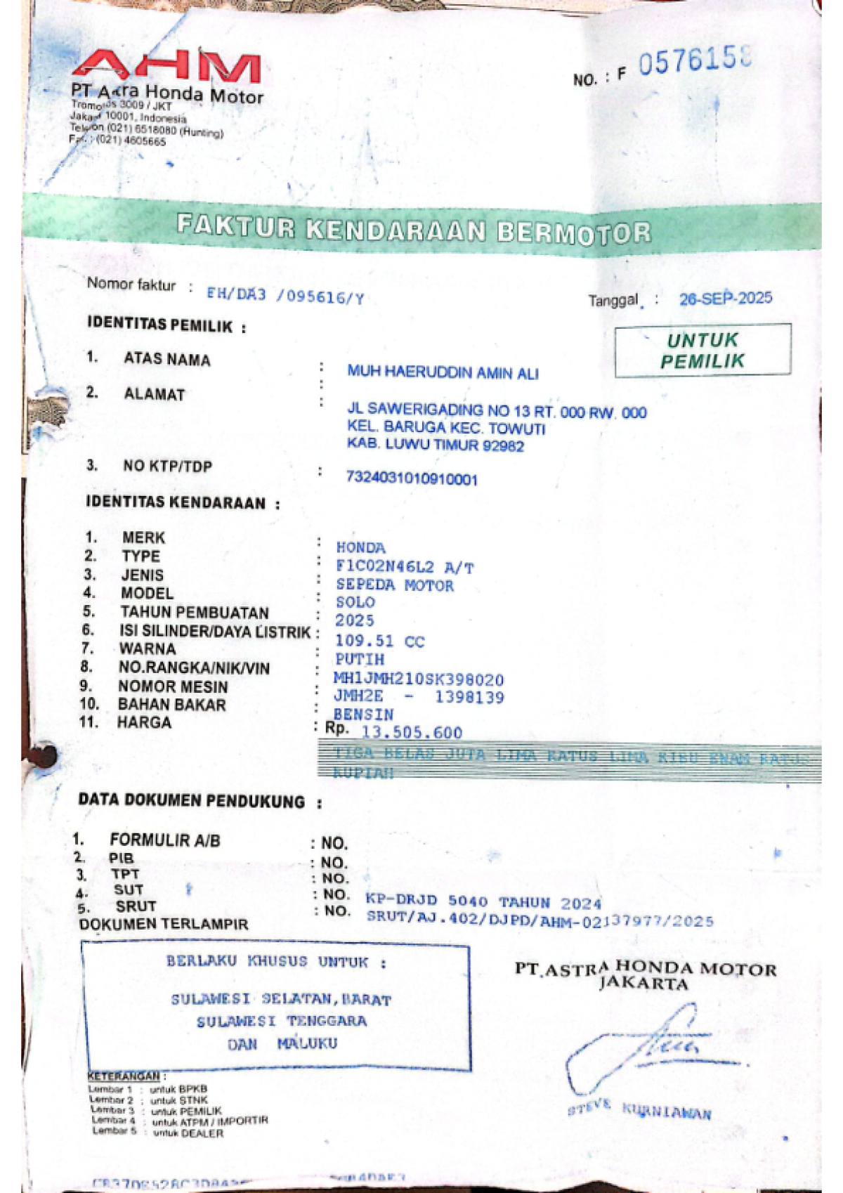 HONDA SCOOPY PRESTIGE