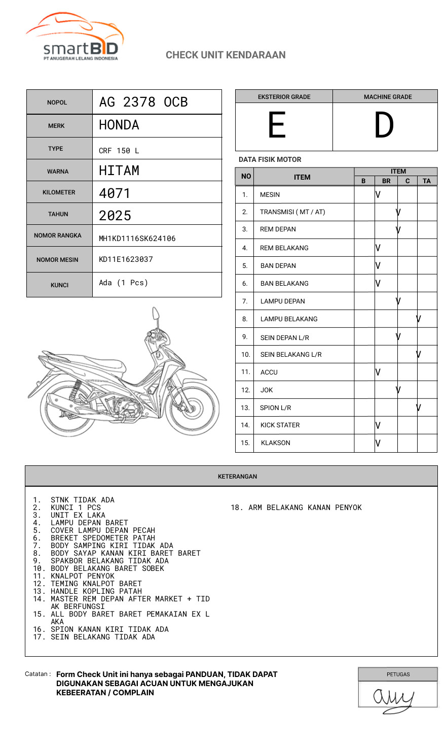 HONDA CRF 150 L