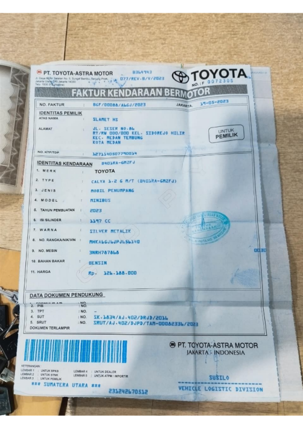 TOYOTA CALYA  1.2 G M/T