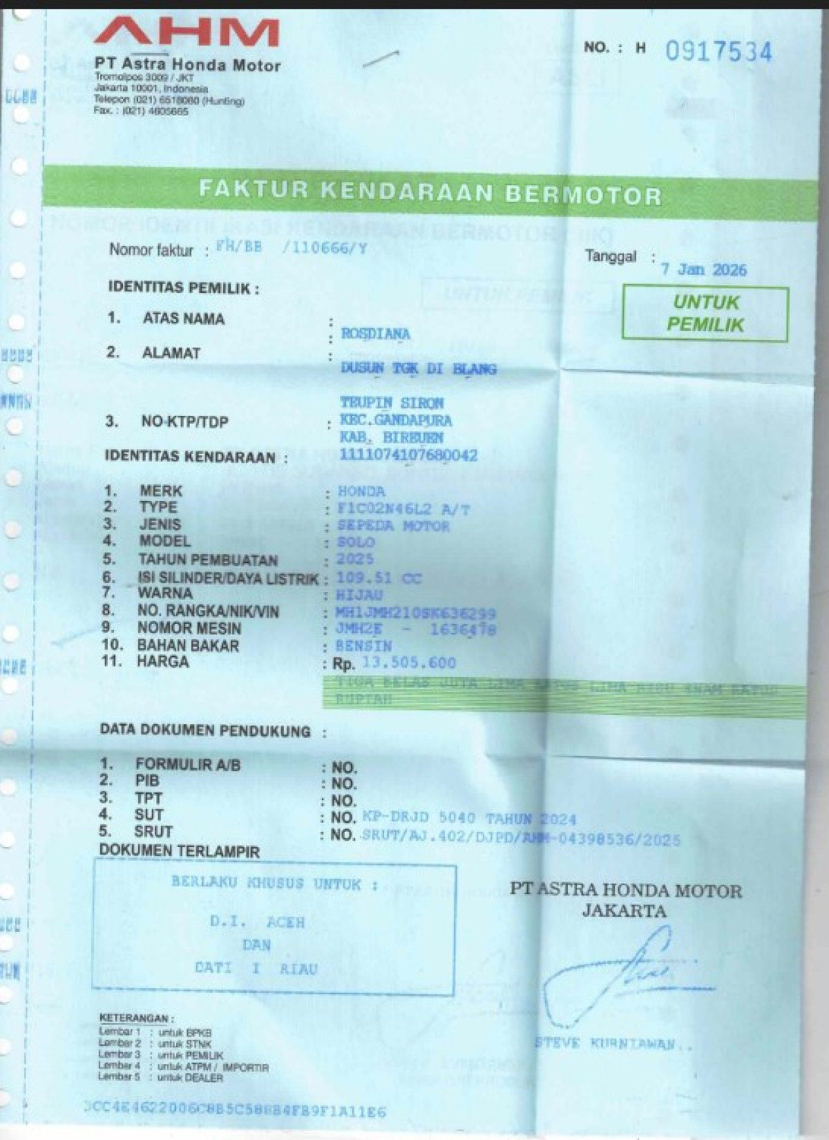 HONDA  SCOOPY PRESTIGE