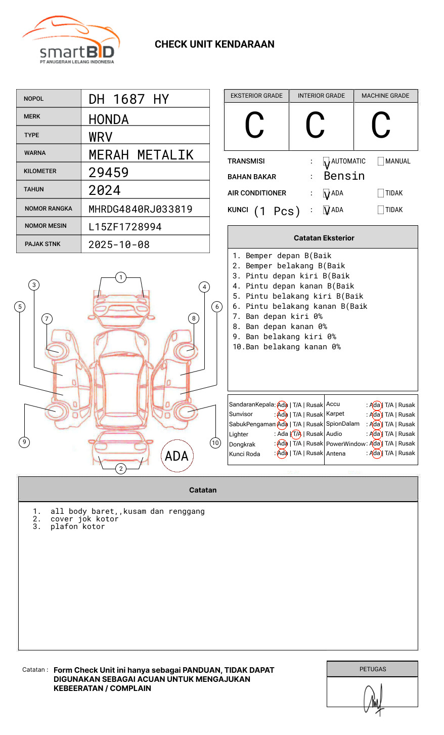 HONDA DG48 1.5 RS CVT