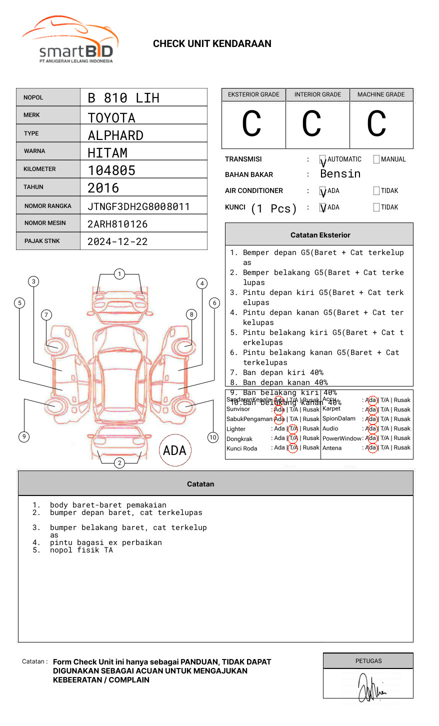TOYOTA ALPHARD 2.5 G
