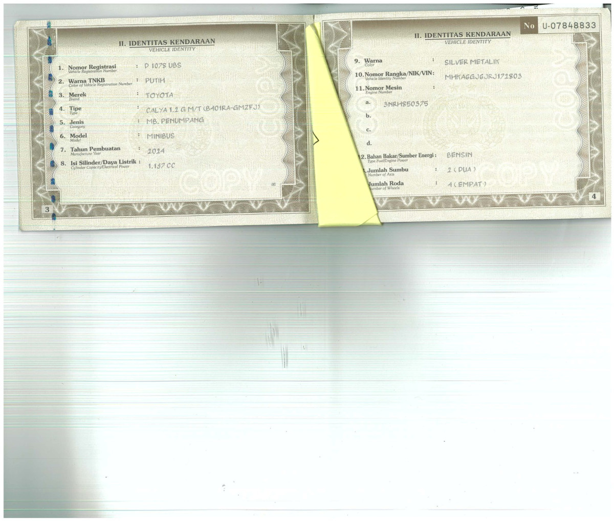 TOYOTA  CALYA  1.2 G M/T