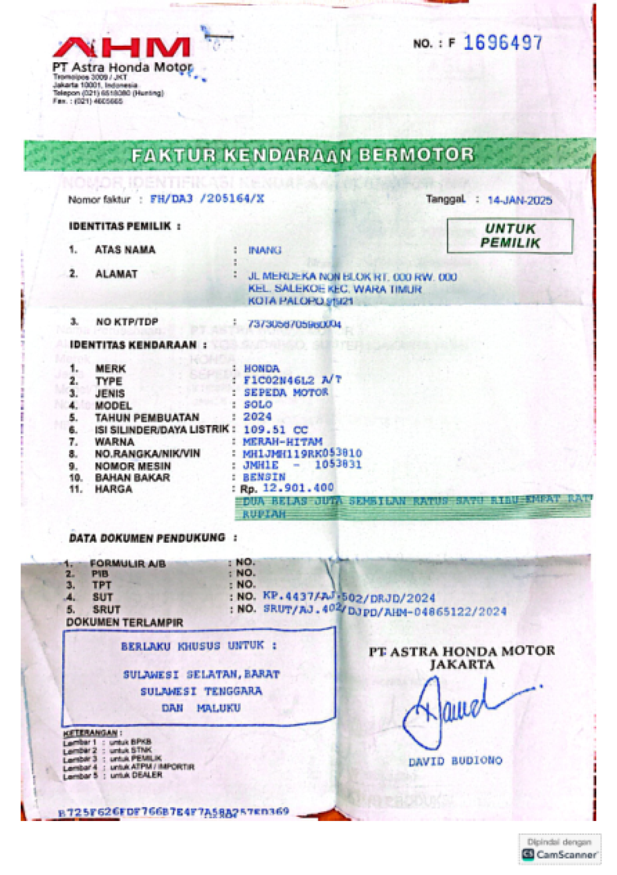 HONDA SCOOPY PRESTIGE