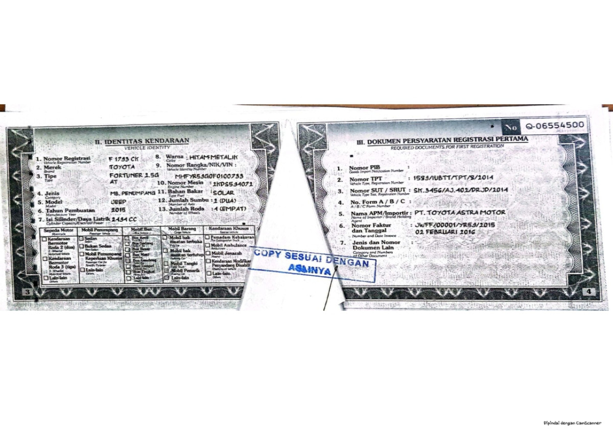 TOYOTA FORTUNER 2.5G AT