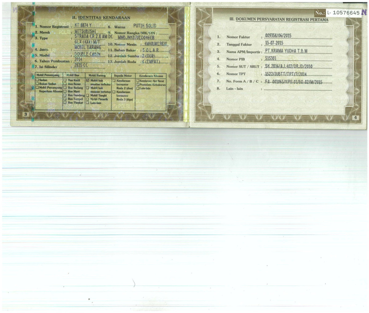 MITSUBISHI STRADA CR 2.8 AM DC GLX (4X4)