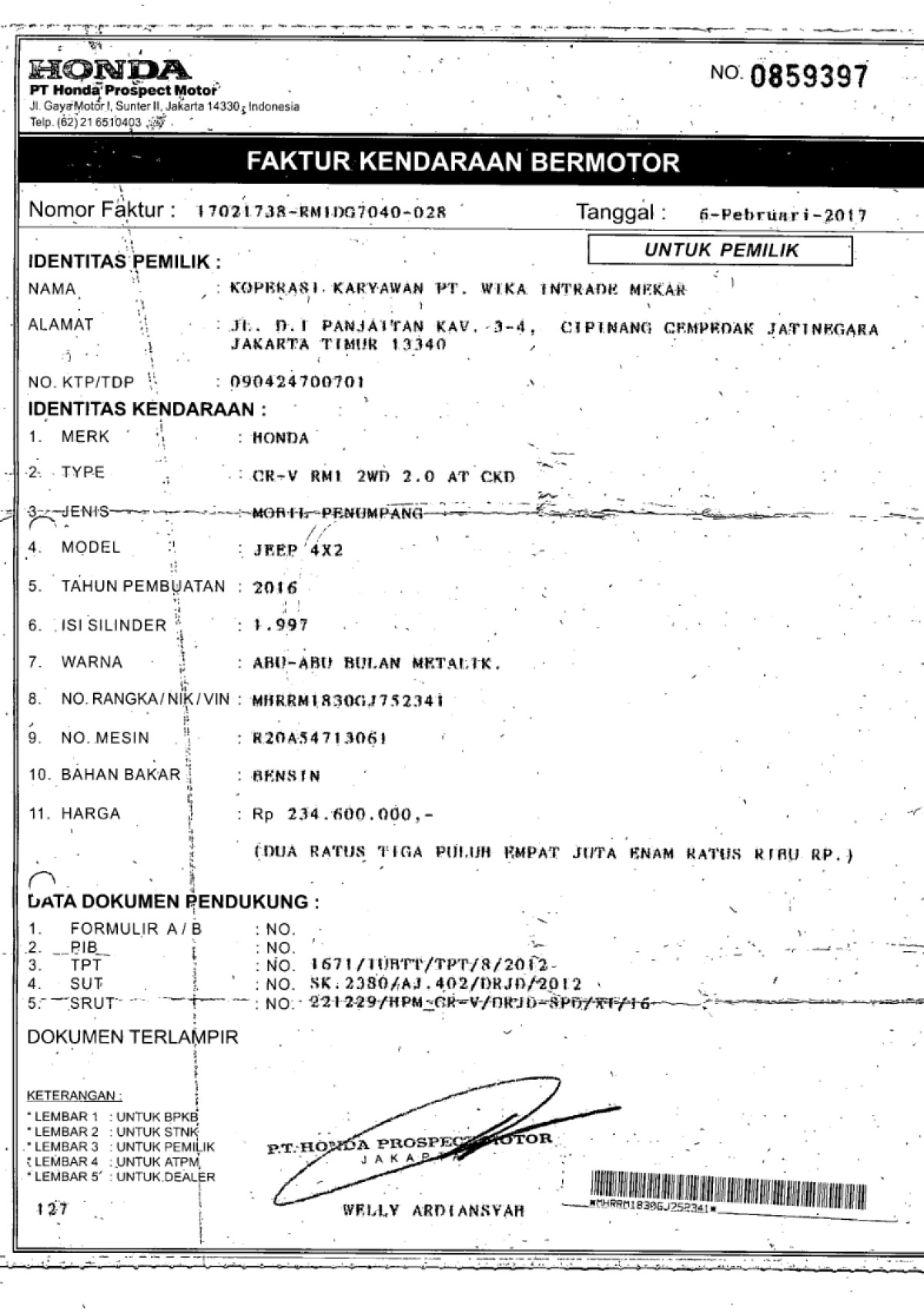 HONDA CR-V RM1 2WD 2.0