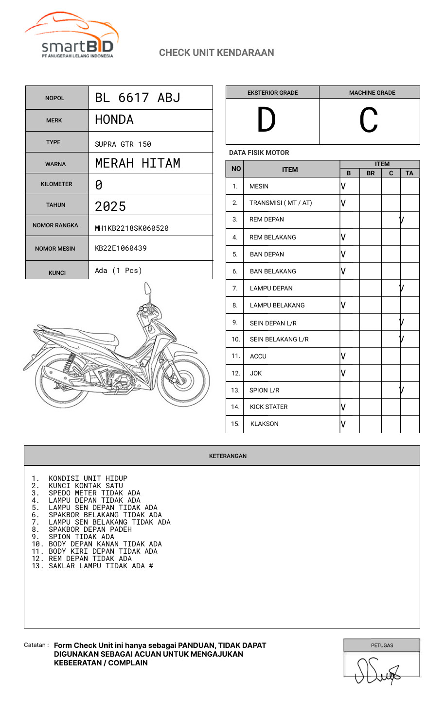 HONDA  SUPRA GTR 150