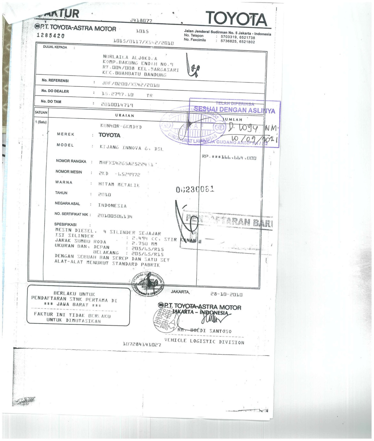 TOYOTA INNOVA G DIESEL