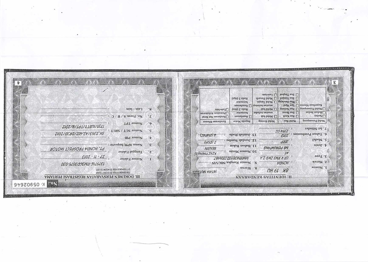 HONDA  CR-V  RM3 2WD 2.4