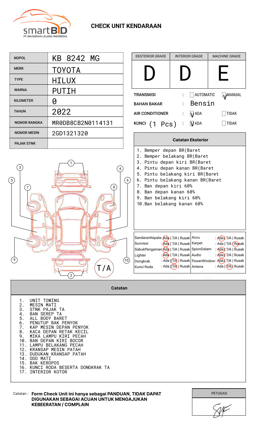 TOYOTA HILUX SINGLE CABIN