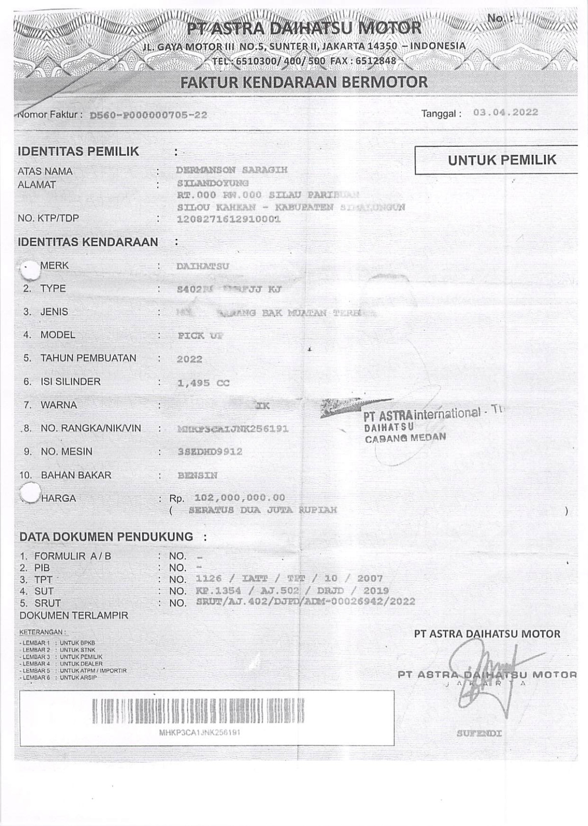 DAIHATSU GRAN MAX  PICK-UP