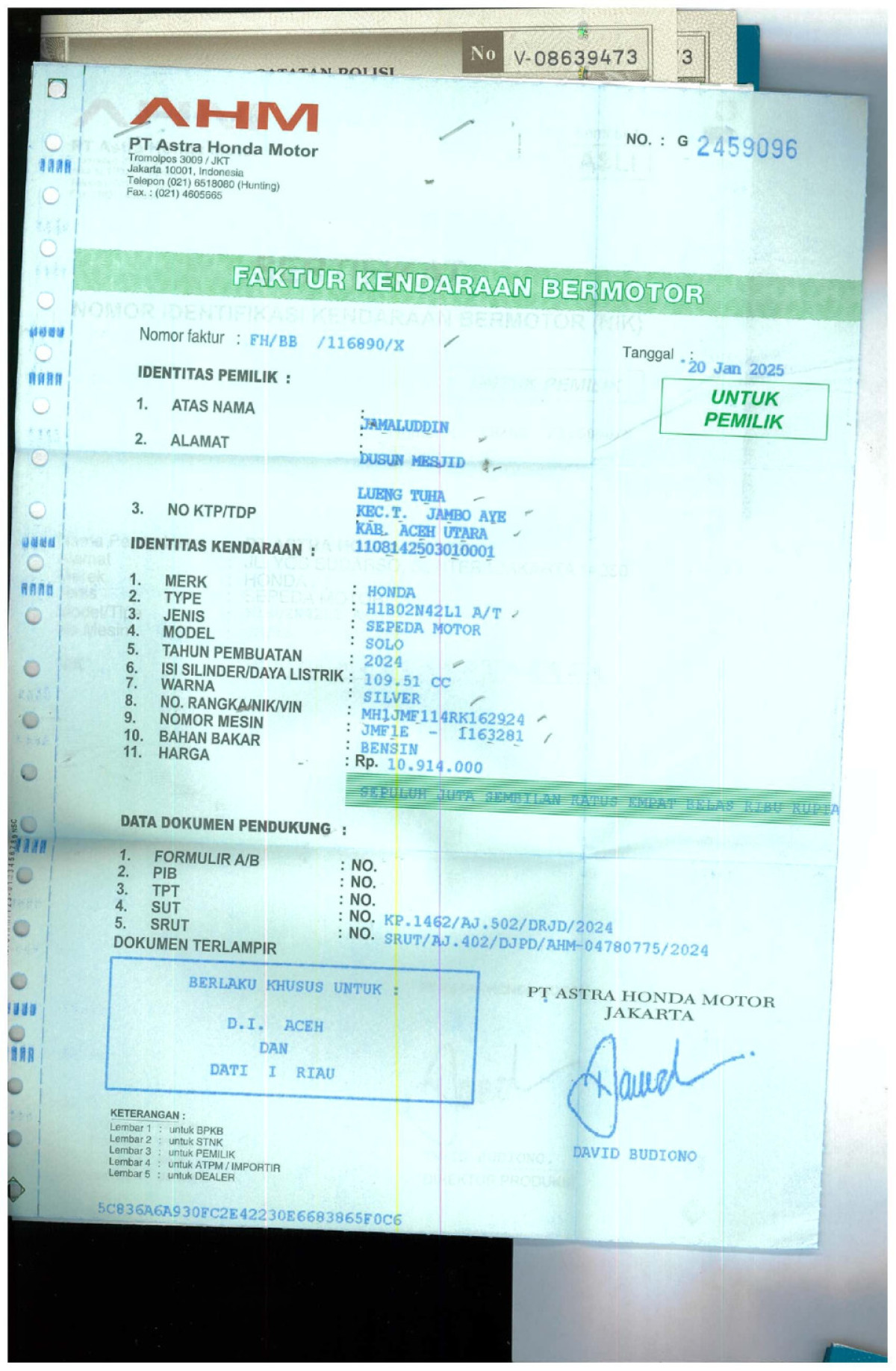 HONDA ALL NEW BEAT DELUXE ESP CBB ISS