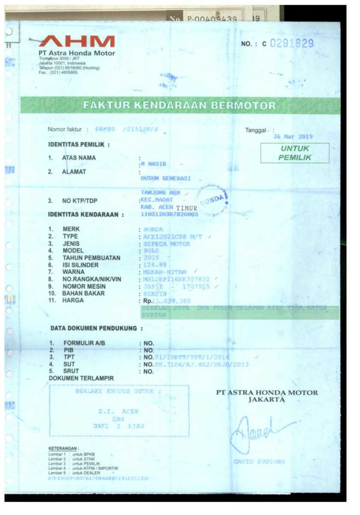 HONDA SUPRA X 125 FI CW