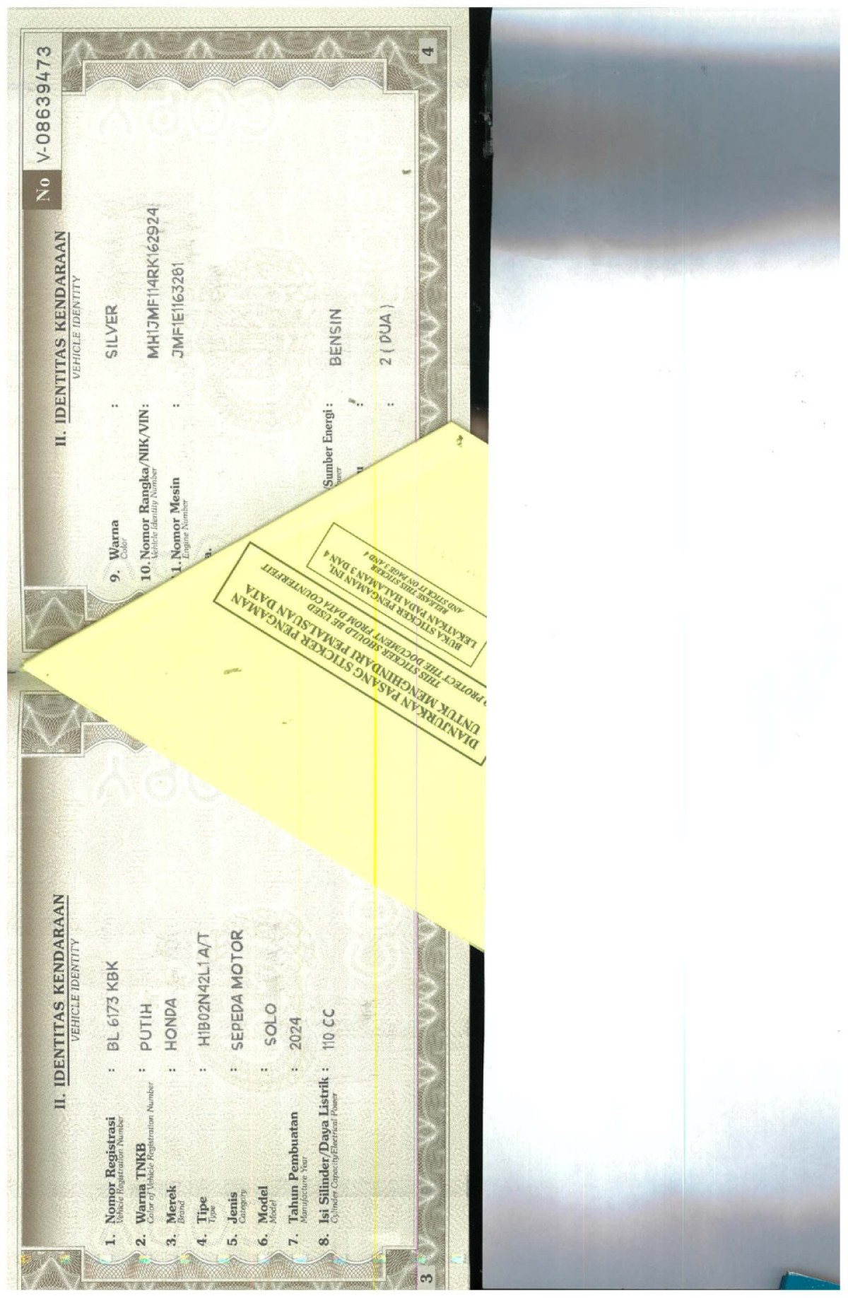 HONDA ALL NEW BEAT DELUXE ESP CBB ISS