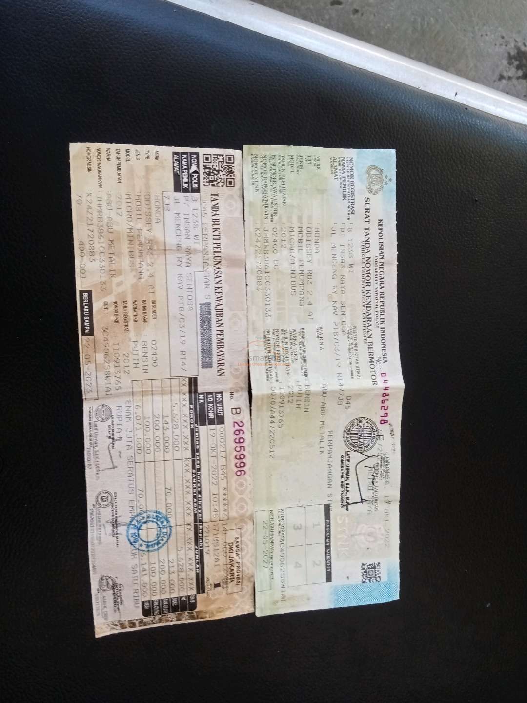 HONDA ODYSSEY RB3 2.4 L