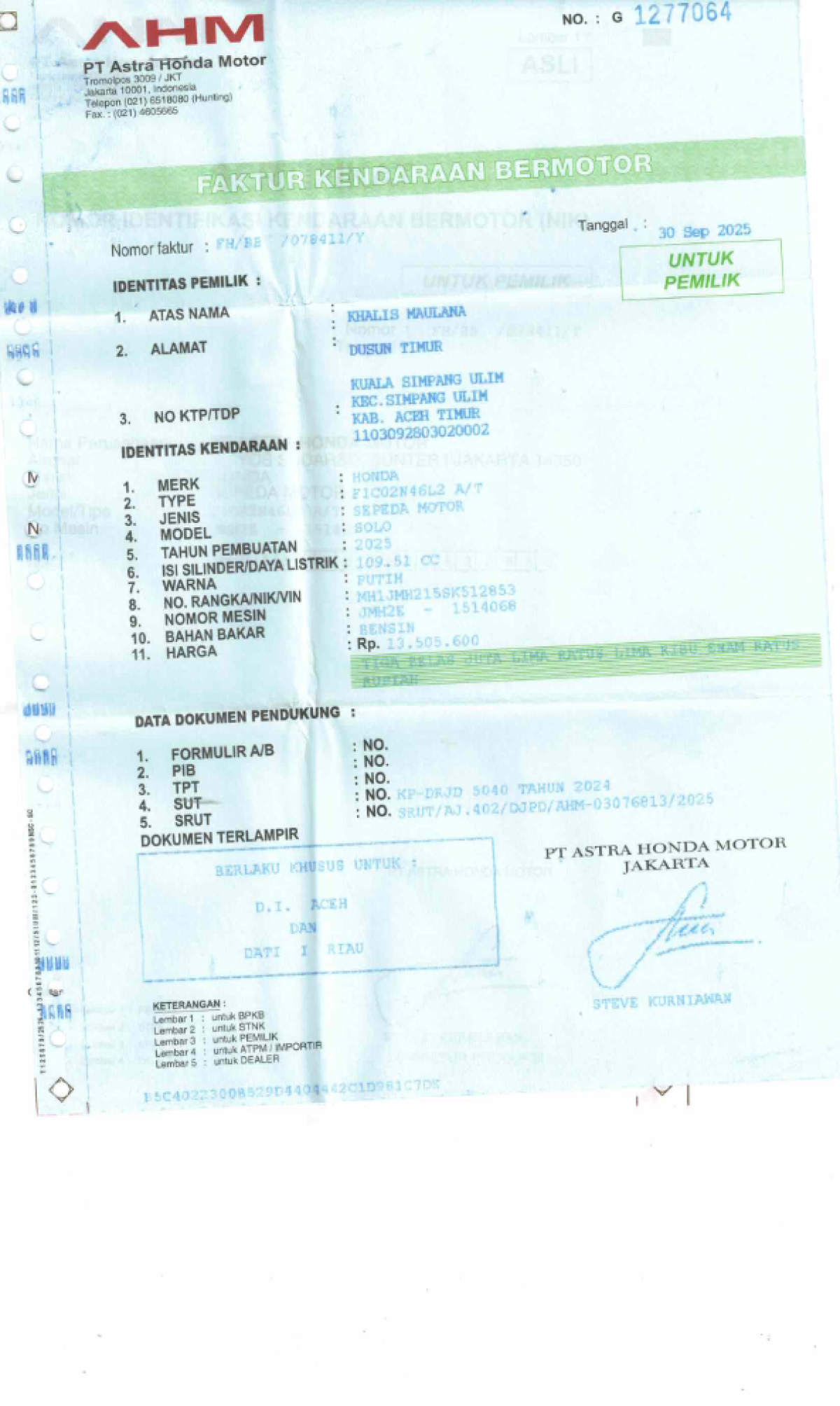 HONDA SCOOPY PRESTIGE