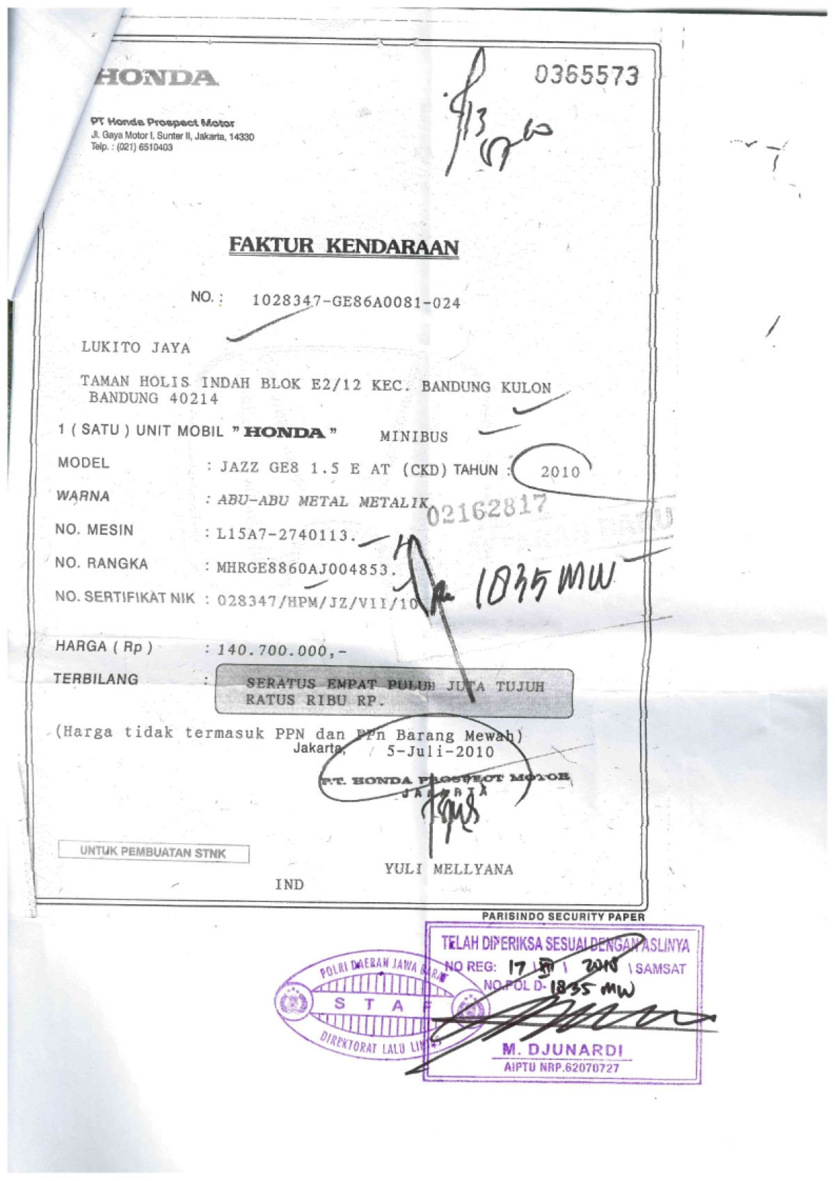 HONDA  JAZZ  GE8 1.5 E