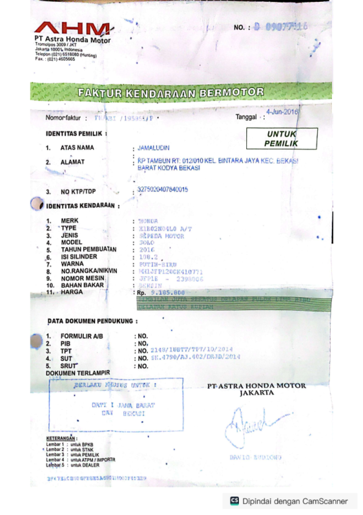 HONDA BEAT CBS FI CW