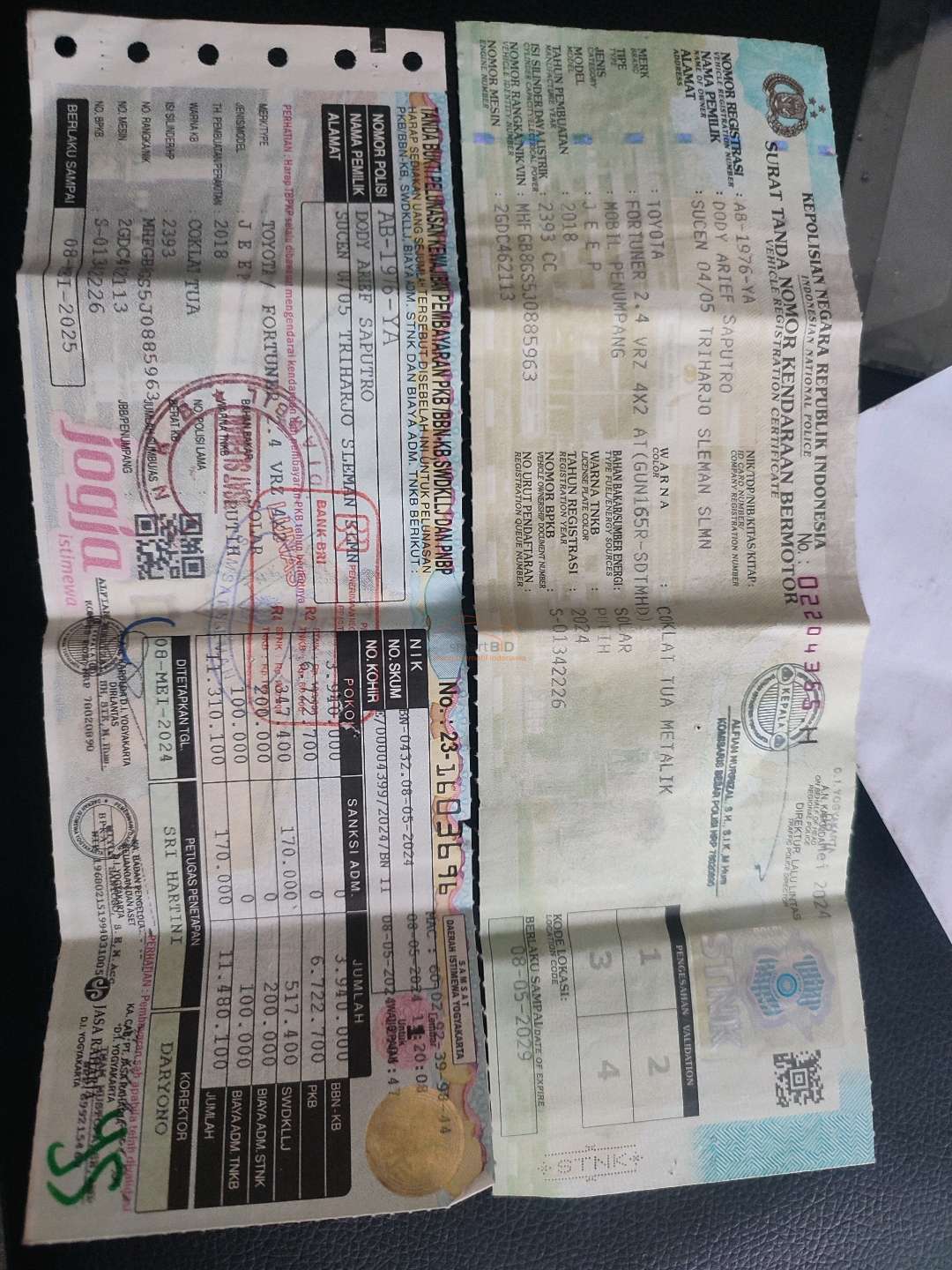 TOYOTA  FORTUNER  2.4 VRZ