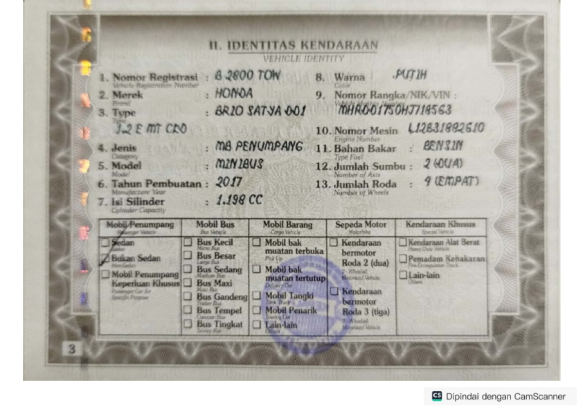 HONDA  BRIO  SATYA DD1 1.2 E